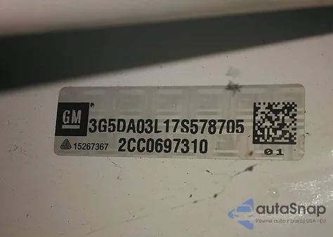 2007 Buick Rendezvous Cxl from USA, damaged, VIN 3G5DA03L17S578705